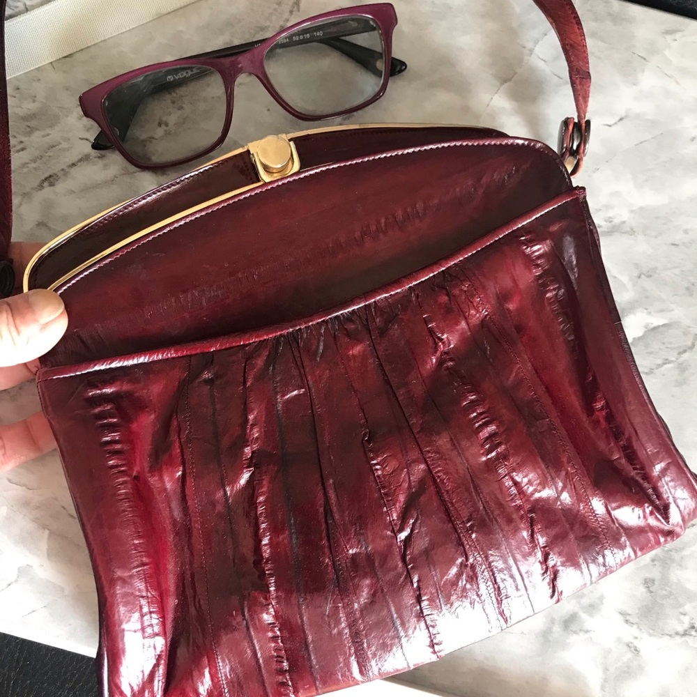 Eel skin purse